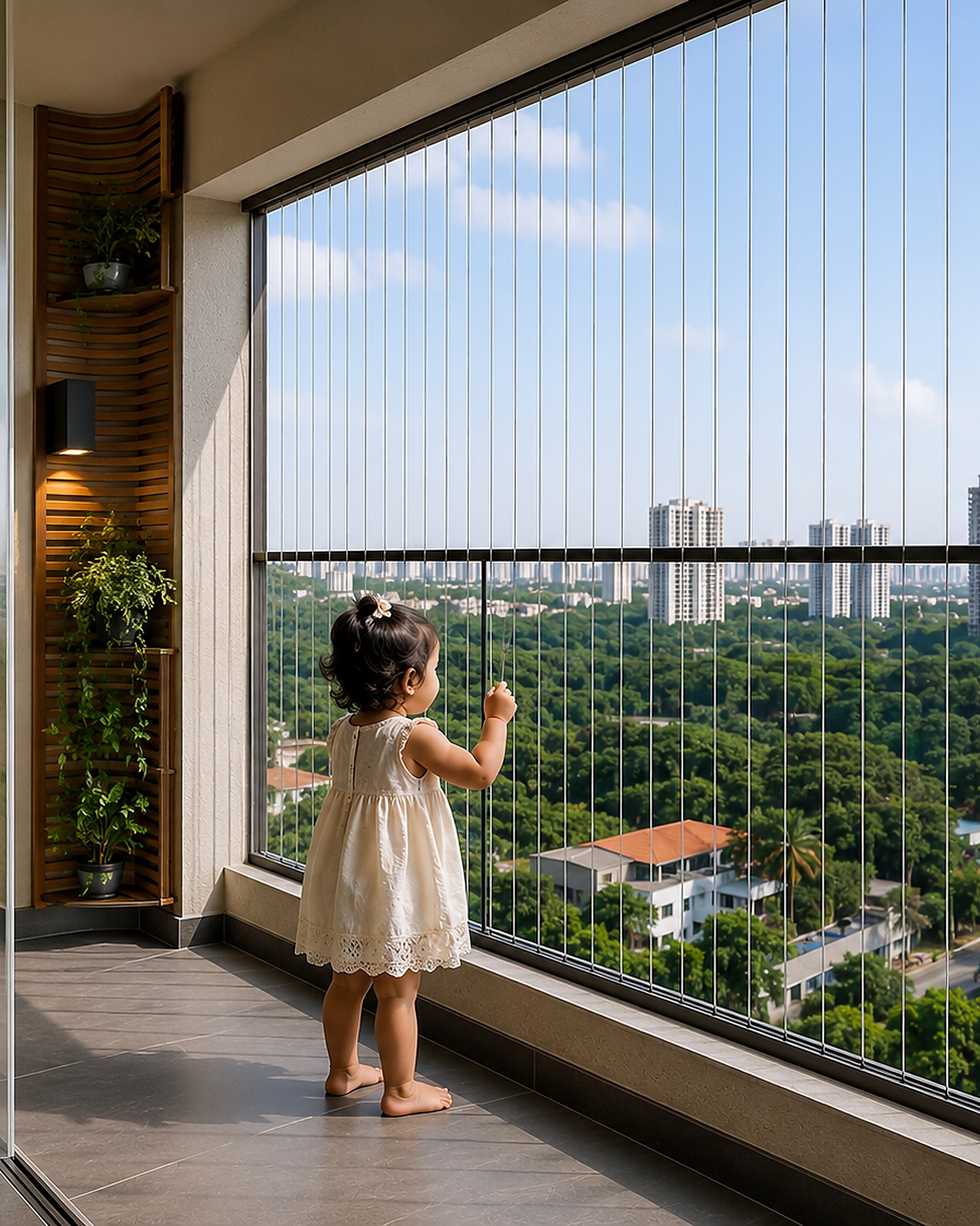 Child Safety Invisible Grills installation